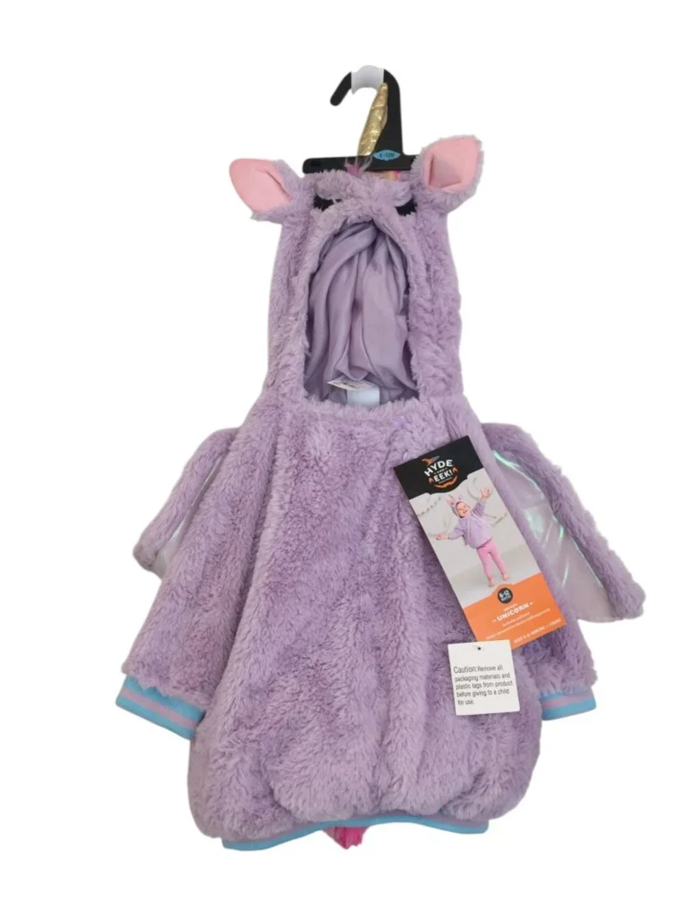 Hyde & EEK! Infant Unicorn 6-12 Months Lilac Plush Hooded Pullover